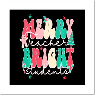 Groovy Merry Teacher Bright Student Christmas Teaching Posters and Art